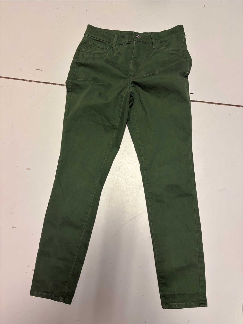 The LOFT, Green skinny ankle jeans 26”